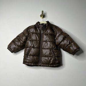 Gap Kids Chocolate Brown Puffer Full Zip Jacket Size 2T
